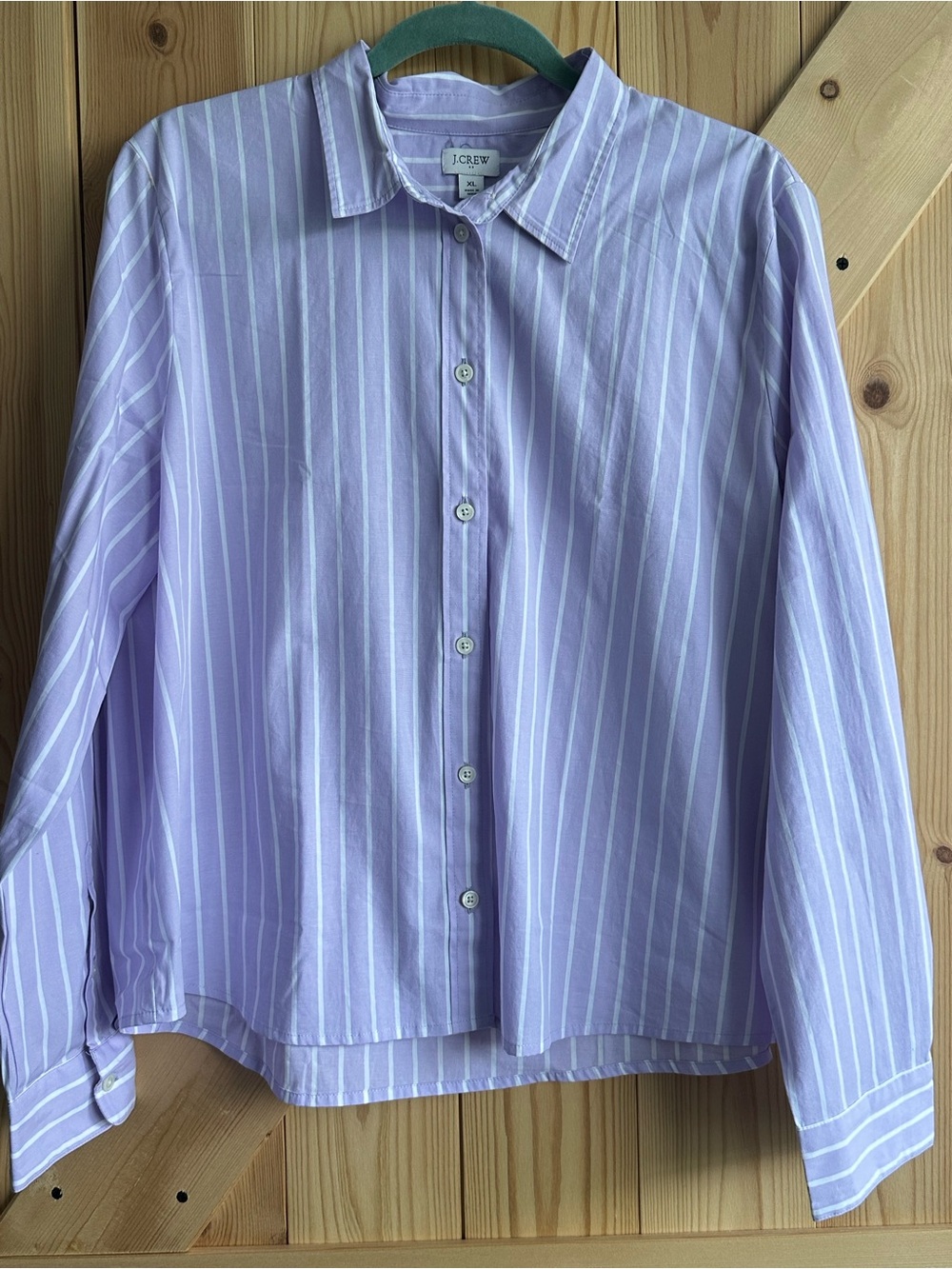 J.Crew Factory Purple Striped Button Down Shirt XL